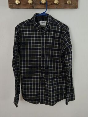 Goodfellow & Co Black and Gray Plaid Button-Down Shirt